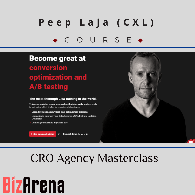 an image of Peep Laja - CXL - CRO agency masterclass 