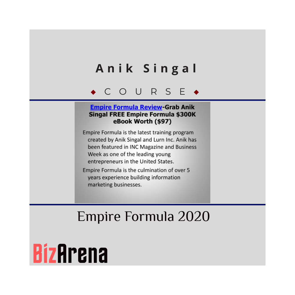 Anik Singal ? Empire Formula 2020