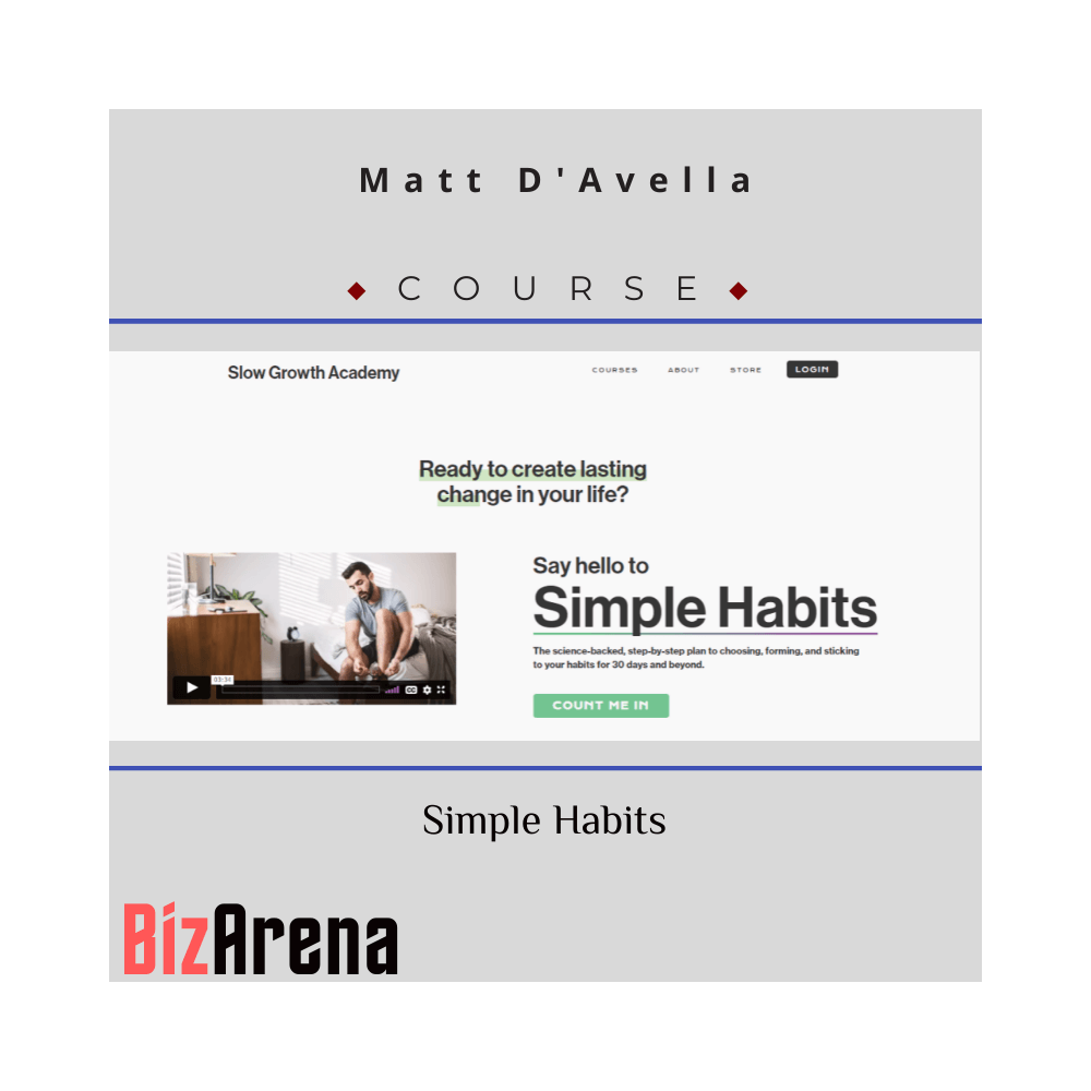 Matt D'Avella - Self-development Course - Simple Habits