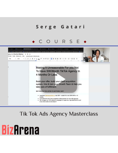 an image of Serge Gatari - Tik Tok Ads Agency Masterclass 