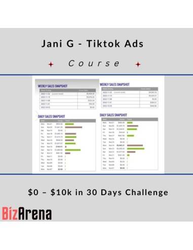 an image of Jani G - Tiktok Ads $0 ? $10k in 30 Days Challenge [Updated] 