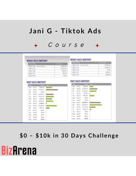 an image of Jani G - Tiktok Ads $0 ? $10k in 30 Days Challenge [Updated] 