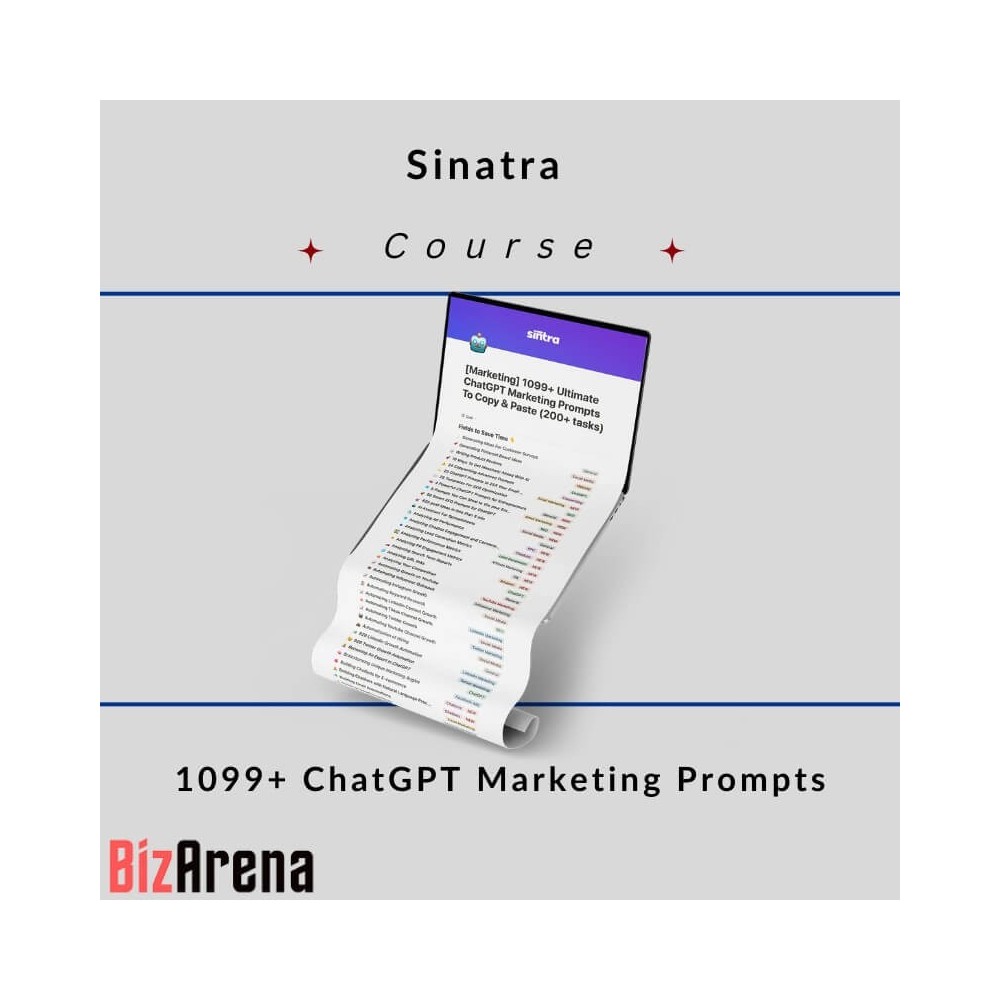 Sinatra - 1099+ ChatGPT Marketing Prompts [Limited]