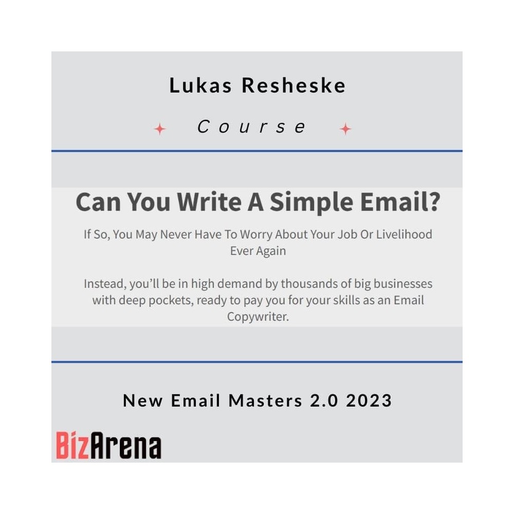 Lukas Resheske - New Email Masters 2.0 2023