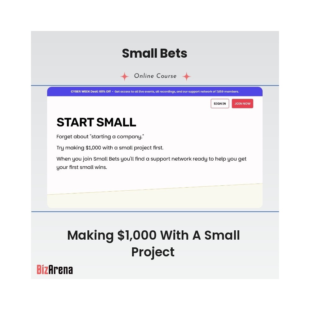 Small Bets - Making $1,000 With A Small Project