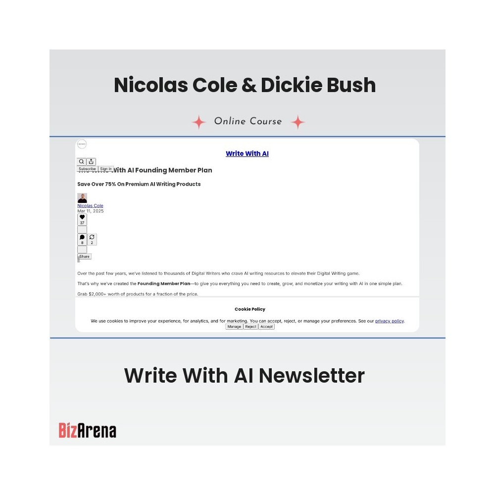 Nicolas Cole & Dickie Bush - Write With AI Newsletter