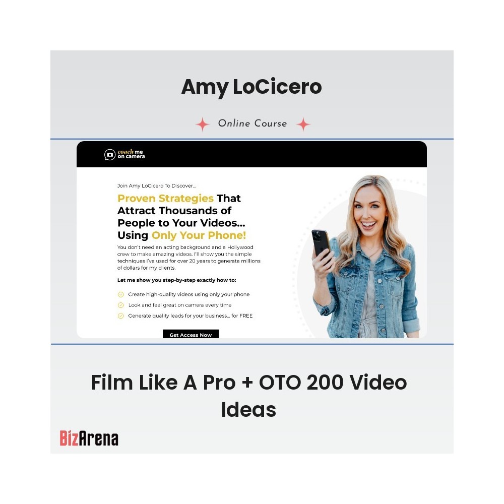 Amy LoCicero - Film Like A Pro + OTO 200 Video Ideas