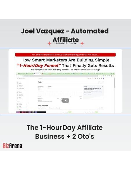 an image of Joel Vazquez - Automated Affiliate - The 1-HourDay Affiliate Business + 2 Oto's 