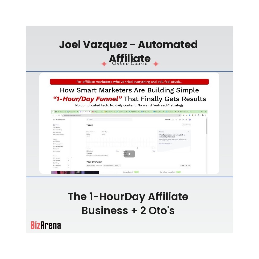 Joel Vazquez - Automated Affiliate - The 1-HourDay Affiliate Business + 2 Oto's
